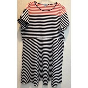 Draper James Nassau NavyStripe Ponte A-Line Dress Size 3X NWT